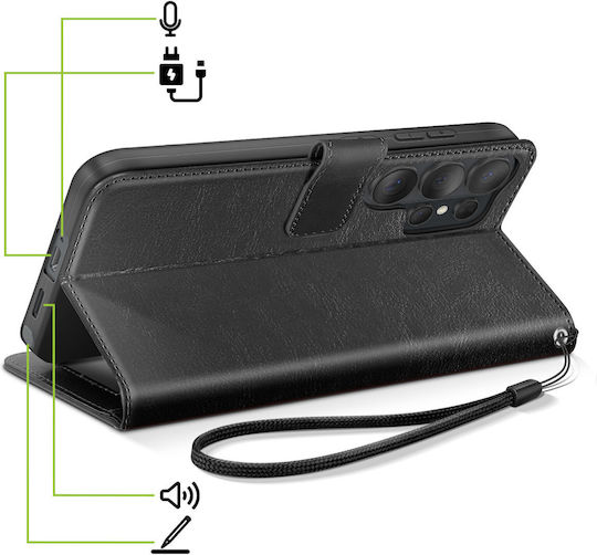 Mayaxess Wallet Case Galaxy S26 Ultra Lanyard Stand Function Black