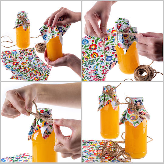 Lids Caps Jars Preserves Bottles Napkins + Jute String X10