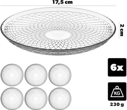 Kadax Servierplatten Und Schüsseln Süßigkeiten Glas Transparent Mit Durchmesser 17.5cm 6 Stück
