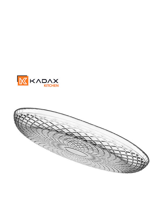 Kadax Servierplatte Untiefe Glas Transparent 30cm 2 Stück