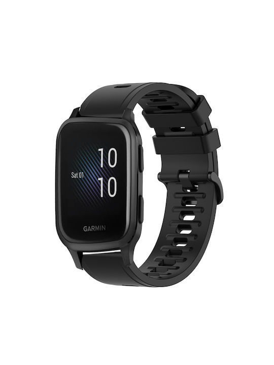 Tragbares Silikonband Schwarz Garmin Venu Sq