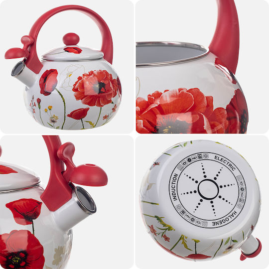 Kadax Кетъл Неръждаем Червен 2200ml