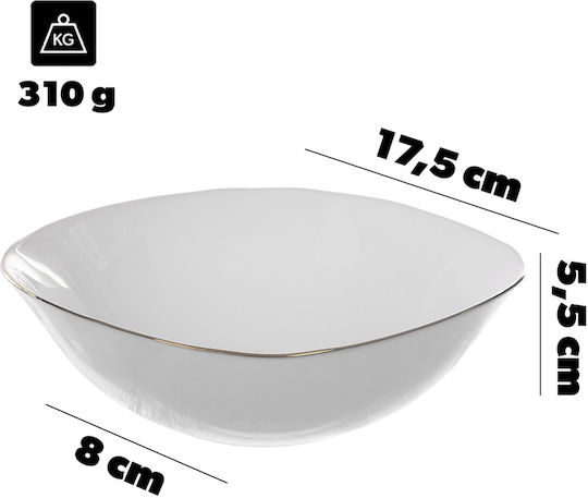 Kadax Σαλατιέρα Γυάλινη Λευκή 15cm