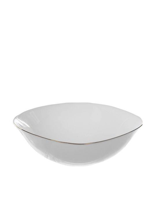 Kadax Salatschüssel Glas Weiß 15cm
