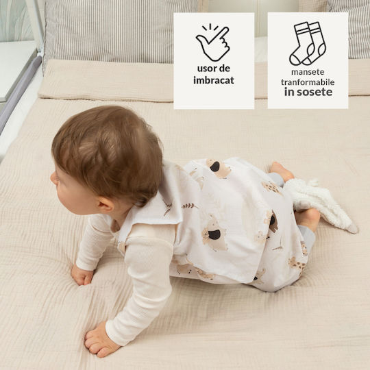 Kidizi Sac De Dormit De Vară Cu Picioare 0.5 Tog Bej