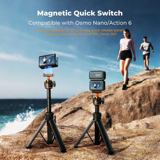 K&f Concept Ms54 Mini Επεκτάσιμο Τρίποδο Μαγνητικό Quick Release Dji Osmo Action 6 Osmo Nano Kf09.181