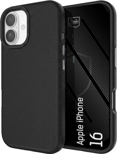 3MK Magcase Rückseite Kunststoff / Gehärtetes Glas / Silikon Schwarz für iPhone 16