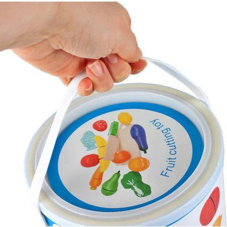MalPlay Jucărie Fructe și Legume din Lemn pentru 2+ Ani 13 Bucăți