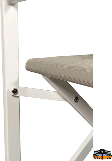Scaun De Exterior Din Aluminiu Alb