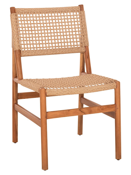 Scaun de Exterior din Lemn Diniz Natur 48x60x84cm