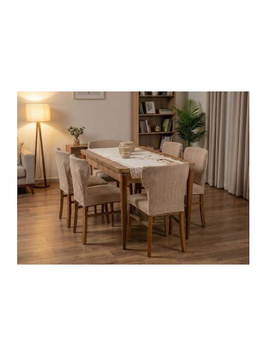 Linea Home City Еластичен Калъф За Стол Бежов 3 Броя