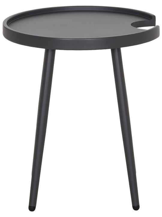 Auxiliary Table for Small Outdoor Spaces Aluminum Teroc Gray 47x47x53cm