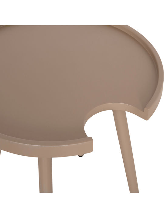Hilfsmittel Garten- und Terrassentisch aus Aluminium Teroc Cappuccino 47x47x53cm