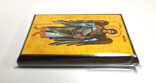 Archangel Michael Full Body Saint Icon Frame Category Paper Krn No 00 Size 6.5cm X 9.5cm Icon Wood Mdf S&K Byzantine Icons