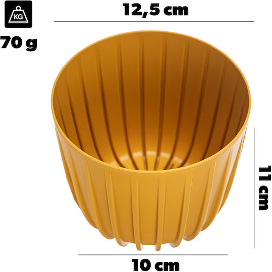 Kadax Γλάστρα Πλαστική Yellow 12.5x12.5εκ.