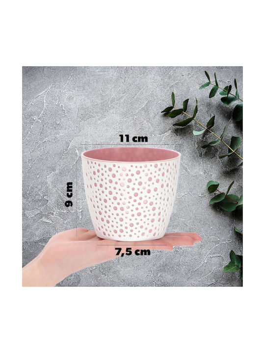 Kadax Plastic Pink Flower Pot 11x11cm