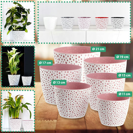 Kadax Plastic Pink Flower Pot 11x11cm