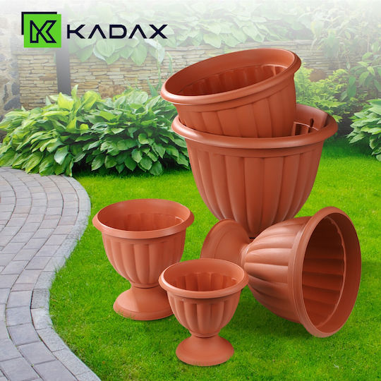 Kadax Саксия За Цветя Пластмасова Терракота 23см