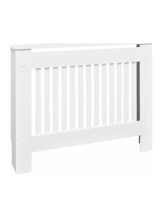 vidaXL Husă Pentru Radiator Din MDF Alb 112x19x81cm