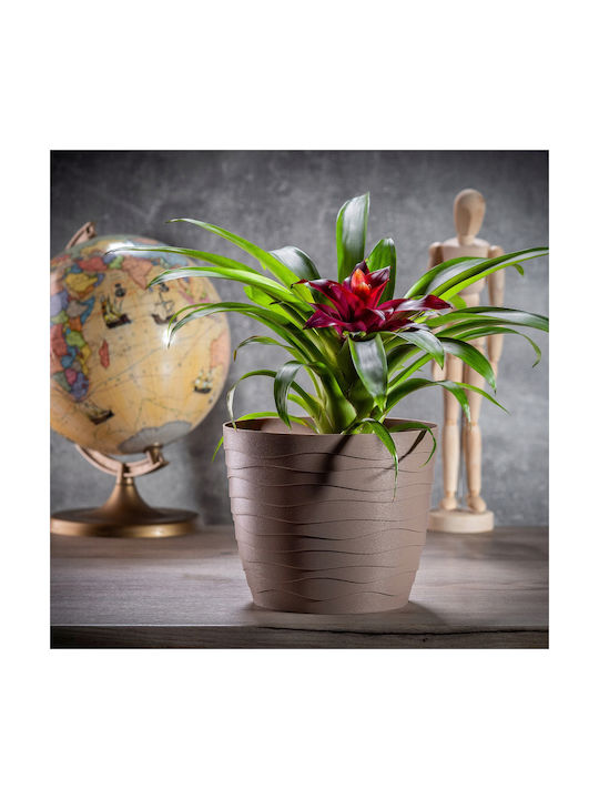 Kadax Plastic Flower Pot Beige 17x17cm