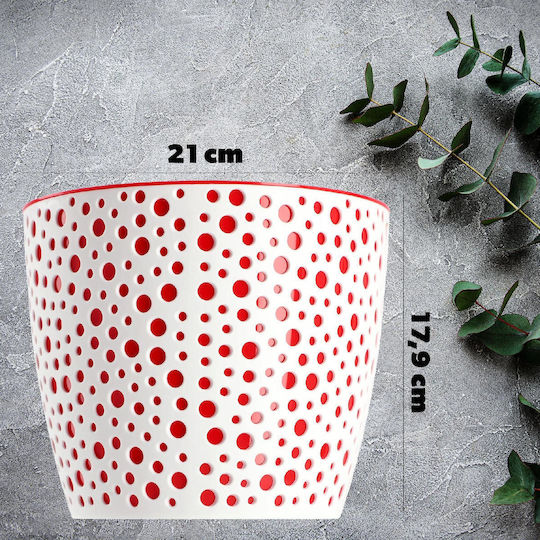 Kadax Γλάστρα Πλαστική Red 21x21εκ.
