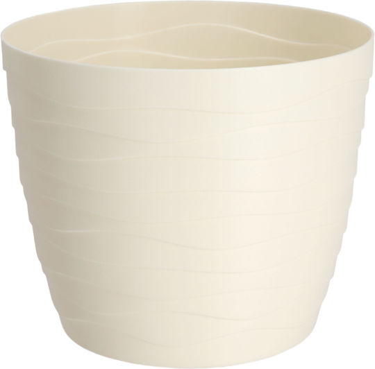 Kadax Γλάστρα Πλαστική Cream 17x17εκ.