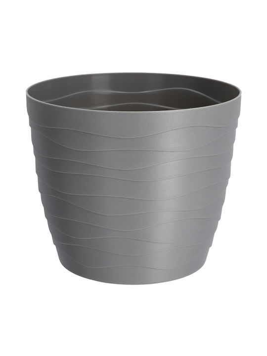 Kadax Γλάστρα Πλαστική Ash Gray 15x15εκ.