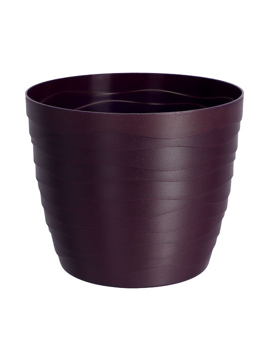 Kadax Plastic Flower Pot Plum 13x13cm