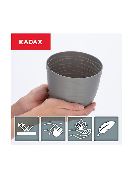 Kadax Γλάστρα Πλαστική Ash Gray 15x15εκ.