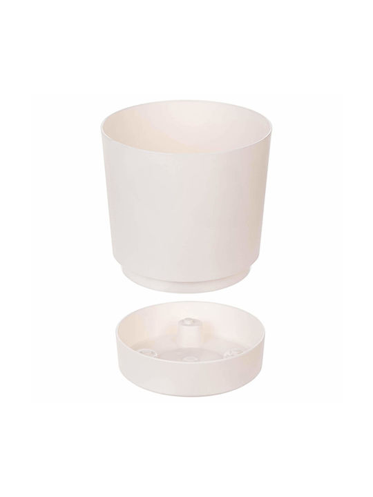Kadax Kunststoff Blumentopf mit Untersetzer 14,5x14,5cm