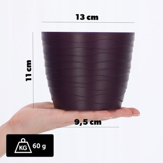 Kadax Ghiveci De Flori Din Plastic Violet 13x13 Cm