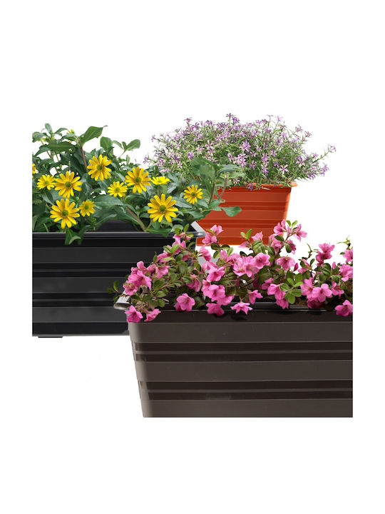 Kadax Satz 4 Kunststoff Blumenkasten Grau