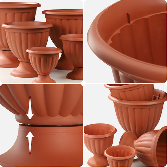 Kadax Kadax Kunststoff Blumentopf Orange 40cm