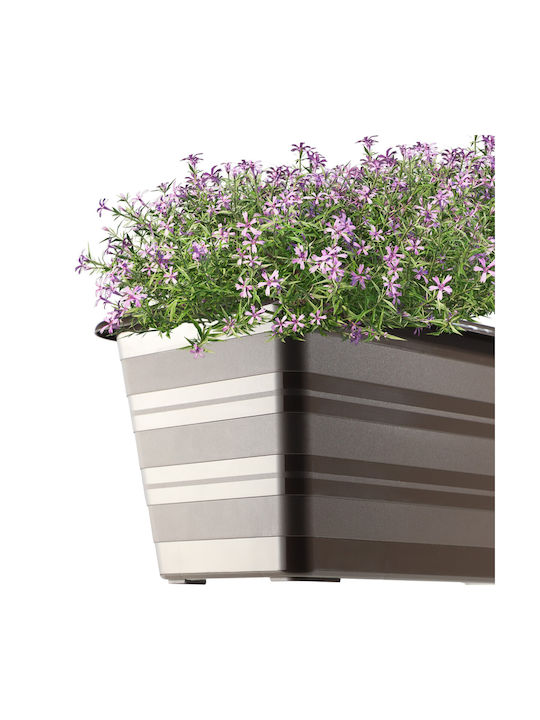 Kadax Set 4 Planter Box-uri Plastice Maro