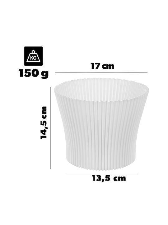 Kadax Γλάστρα Πλαστική White 17εκ.