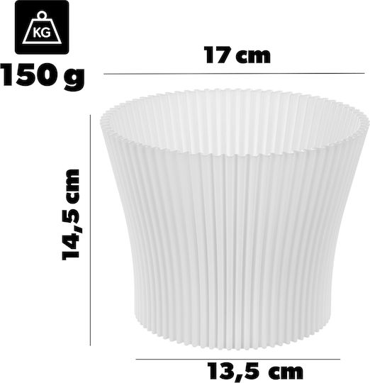 Kadax Γλάστρα Πλαστική White 17εκ.