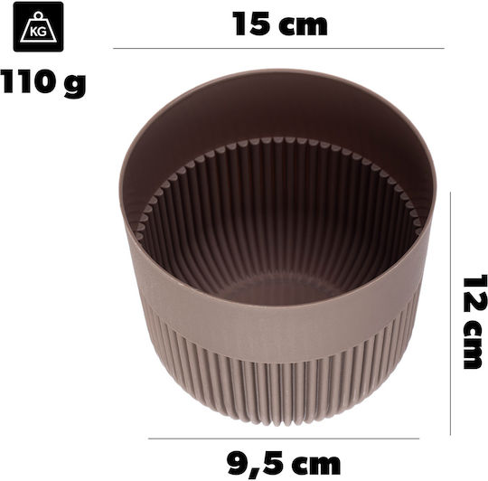Kadax Kadax Kunststoff Blumentopf Beige 15x15cm