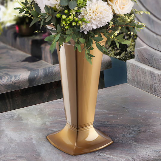 Kadax Plastic Gold Flower Pot