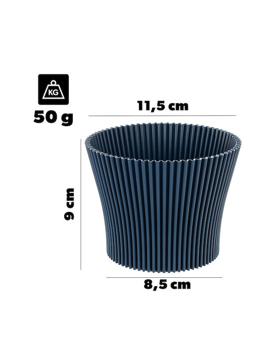 Kadax Plastic Flower Pot Navy Blue 11cm