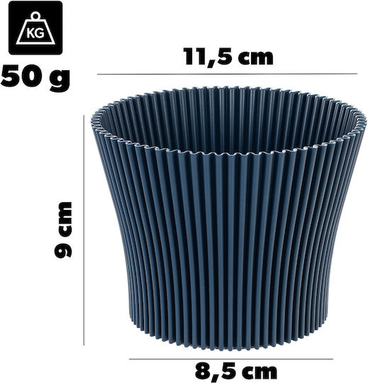 Kadax Plastic Flower Pot Navy Blue 11cm