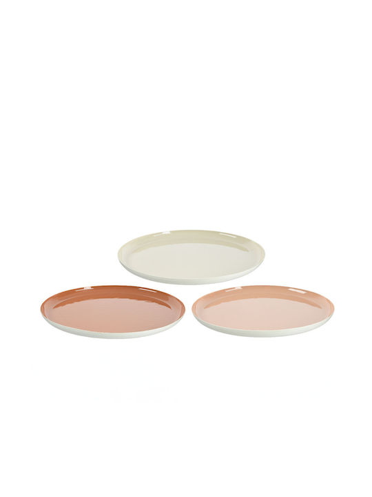 Beauty Home Metallic Decorative Tray Salmon 30x2cm