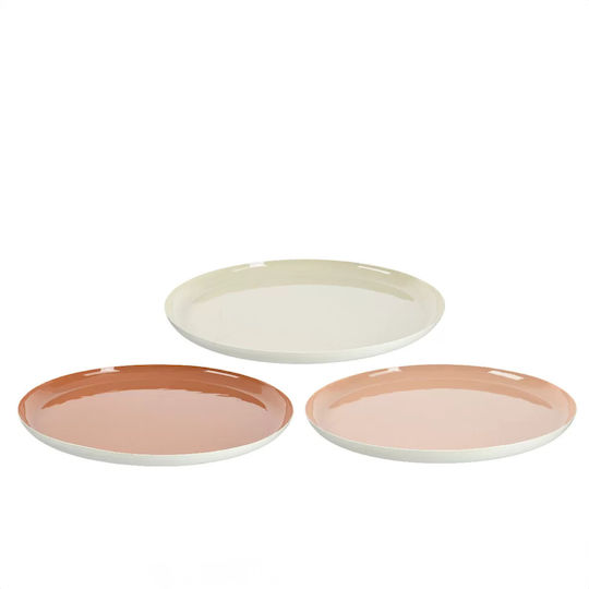 Beauty Home Metallic Decorative Tray in Salmon Color 30x2x2cm