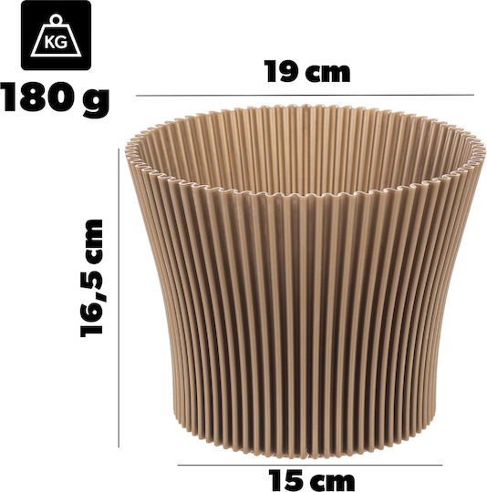 Kadax Kunststoff-Blumentopf Gold 19cm
