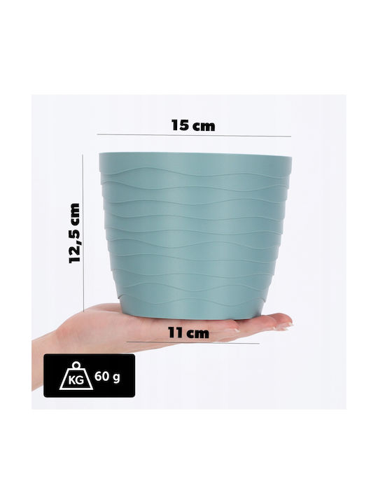 Kadax Γλάστρα Πλαστική Green 15x15εκ.