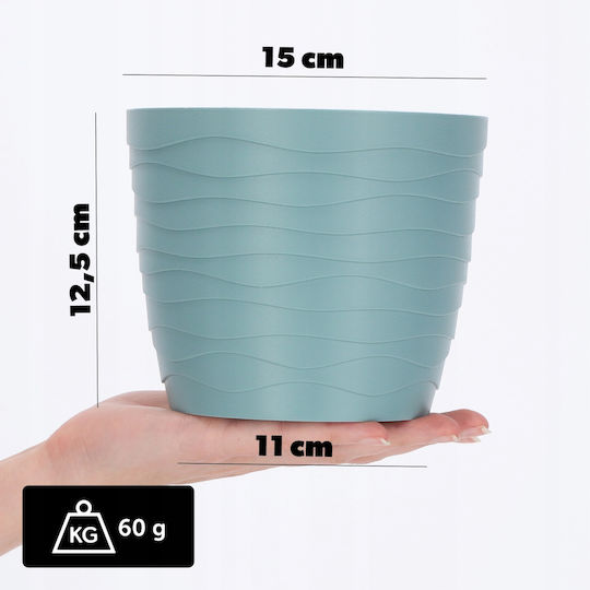 Kadax Plastic Green Flower Pot 15x15cm