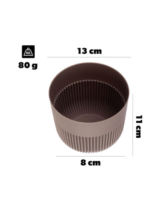 Kadax Ghiveci De Flori Din Plastic Bej 13x13cm