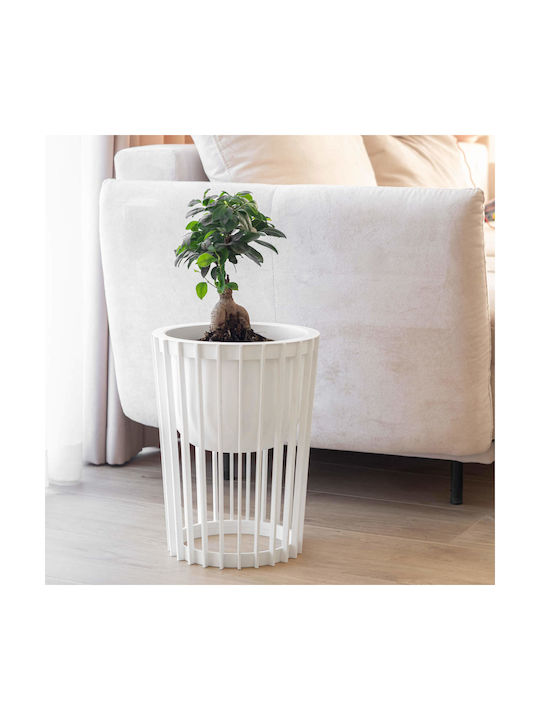 Kadax Γλάστρα Πλαστική White 29εκ.