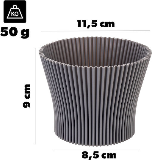 Kadax Γλάστρα Πλαστική Gray 11εκ.