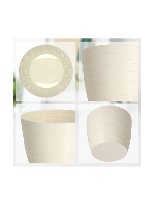 Kadax Kadax Kunststoff Blumentopf Creme 11x11cm