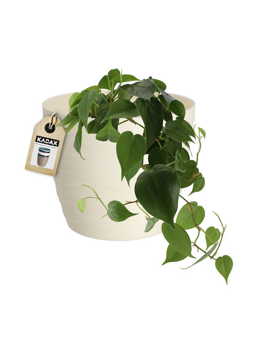 Kadax Kadax Kunststoff Blumentopf Creme 11x11cm